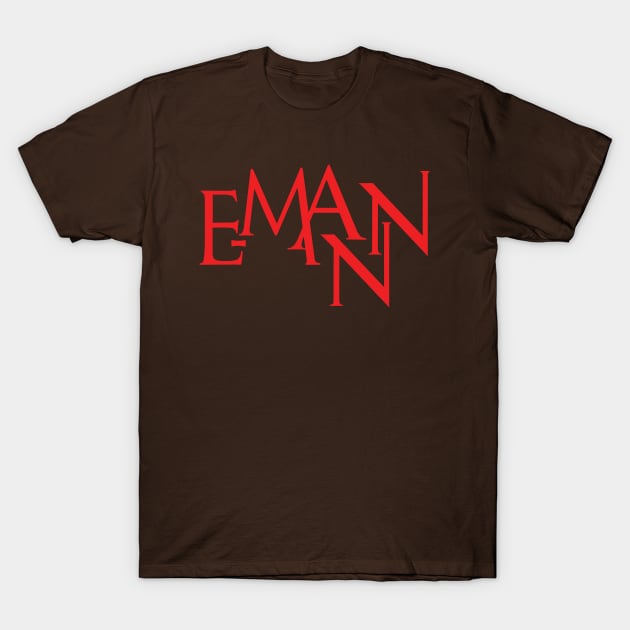 E-MANN Logo (Red) T-Shirt by Elamikins